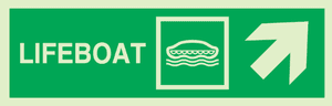 Hovedbilde Lifeboat with arrow - diagonally up right