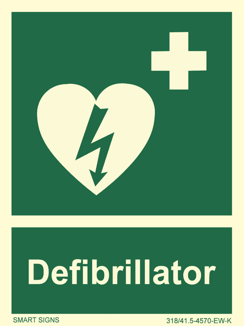 Huvudbild Defibrillator efterlysande, Aluminium, välj storlek