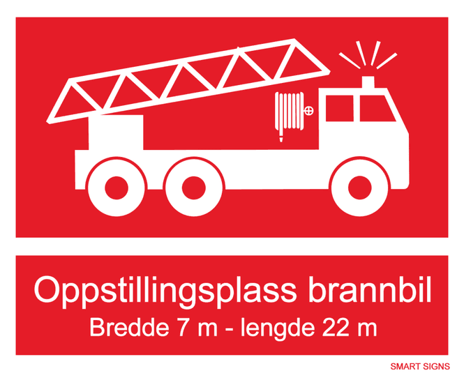 Huvudbild Oppstillingsplass Brannbil, B. 7m, L.22m. 