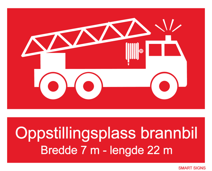 Oppstillingsplass Brannbil, B. 7m, L.22m,  Aluminium