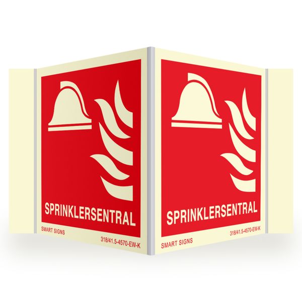 Sprinklersentral - Plogskilt, Aluminium