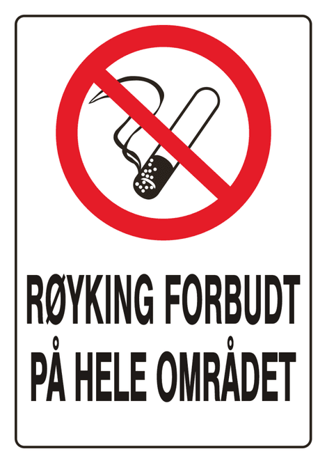 Huvudbild Røyking forbudt på hele området