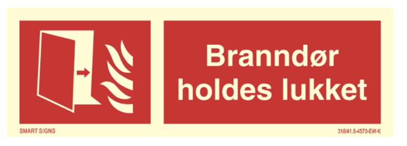 Branndør holdes lukket