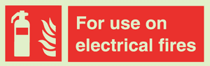 Hovedbilde Fire extinguisher for use on electrical fires w text