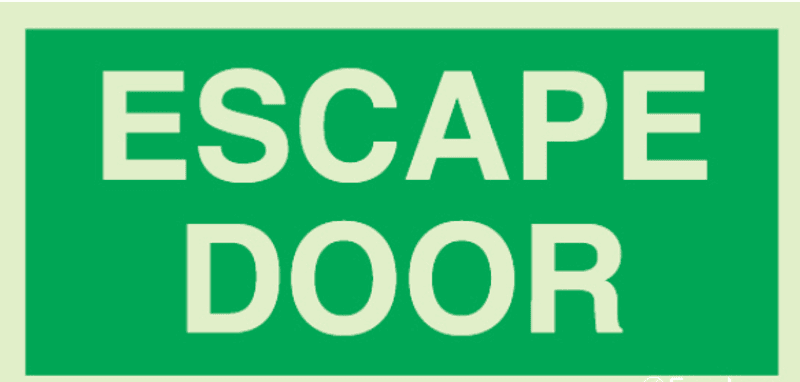 Escape door